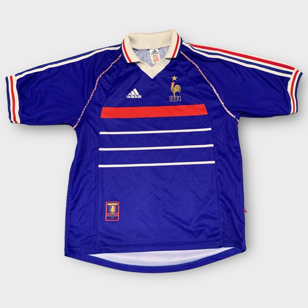 Vintage 1998 France Adidas Soccer Jersey